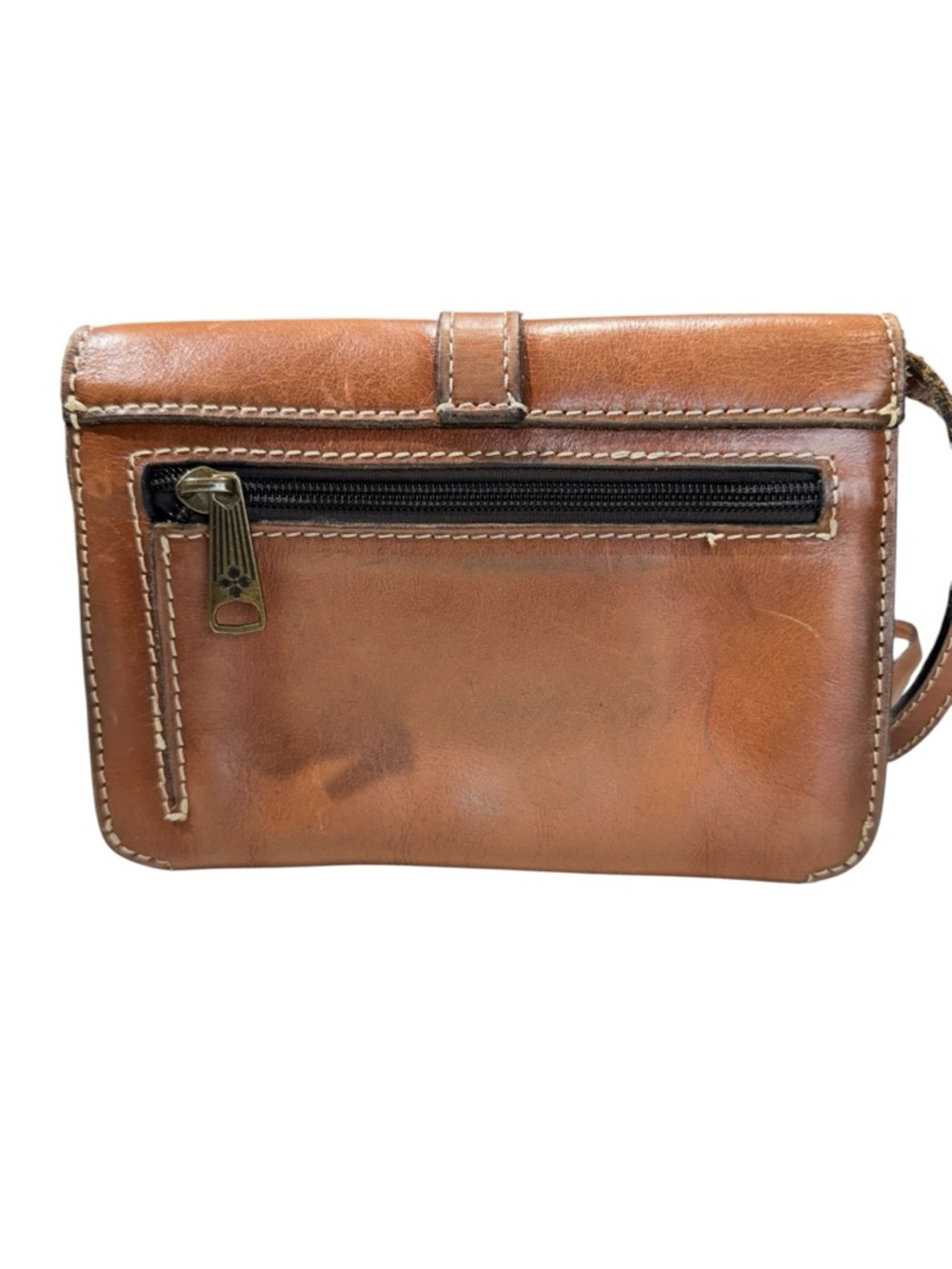Patricia Nash Torri Tan Leather Mini Crossbody with Buckle - Picture 3 of 16